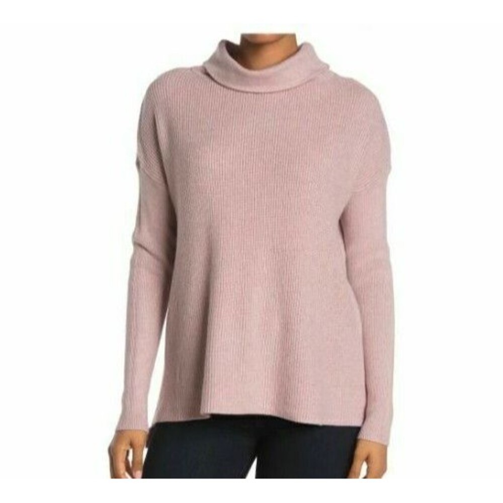 Devotion by Cyrus Orchid Haze Cowl Neck Soft Ribbed Tunic Sweater Size XXS